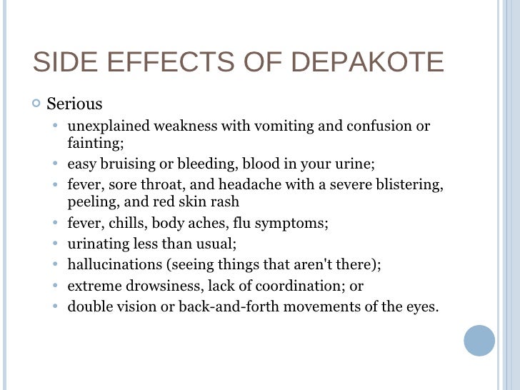 what is depakote used for side effects