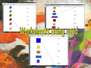 Worksheets being used 