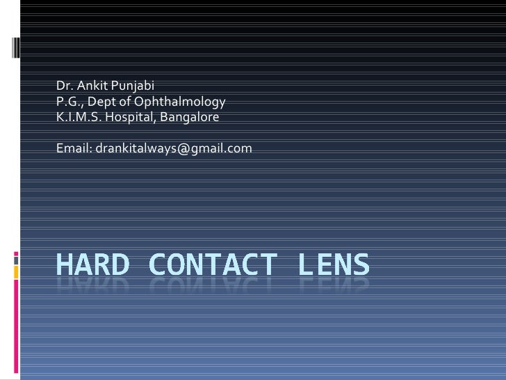 Hard Contact Lenses