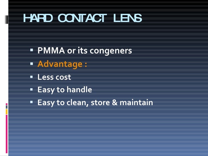 Hard Contact Lenses
