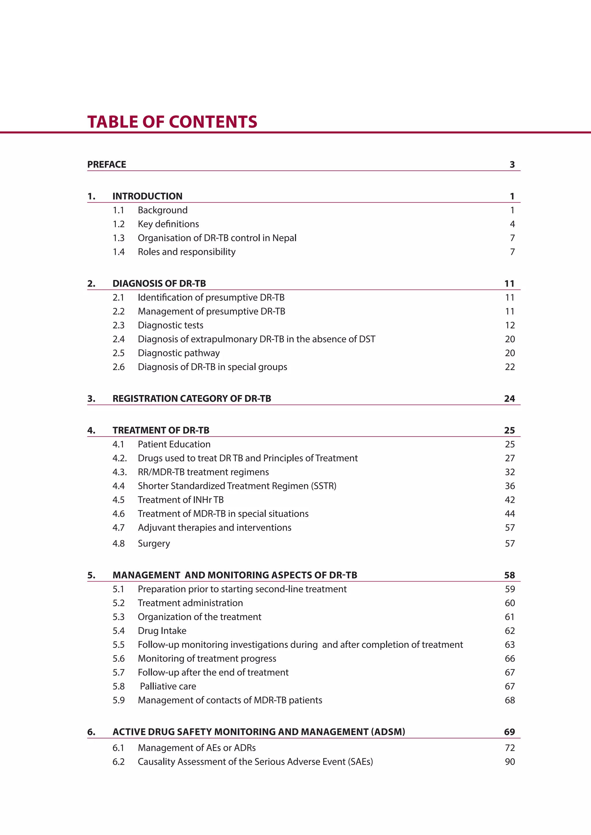 Drug Resistant Tuberculosis Management Guideline | PDF