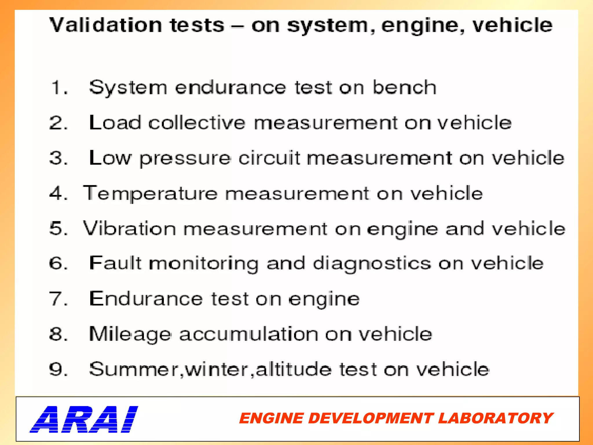 ENGINE DEVELOPMENT LABORATORY
                           48
 