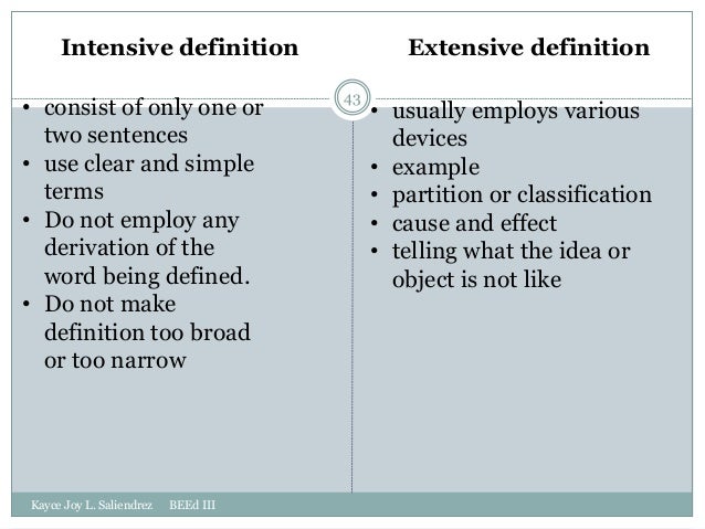 Extensive writing definition picture