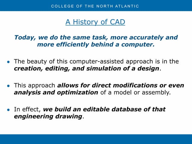 Unit 1 - Introduction and History of CAD/CAM | PPTX