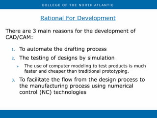 Introduction to CAD & CAM & its Historys | PPTX