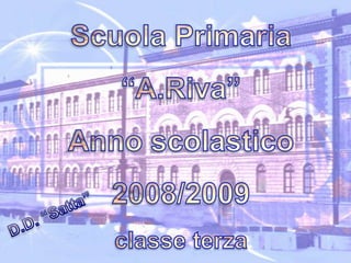 Scuola Primaria “A.Riva” Anno scolastico 2008/2009 classe terza D.D. “Satta” 