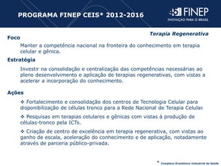 Informações: www.finep.gov.br/programas/
 