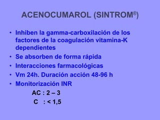 cirugia anticoagulantes manejo pacientes | PDF