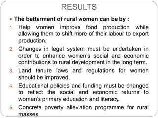 Improving Life of women in rural community | PPTX