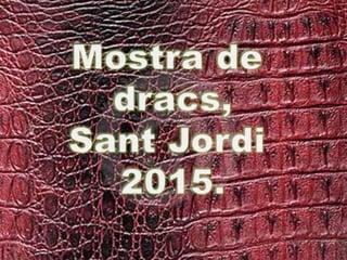 Dracs Sant Jordi,2015
