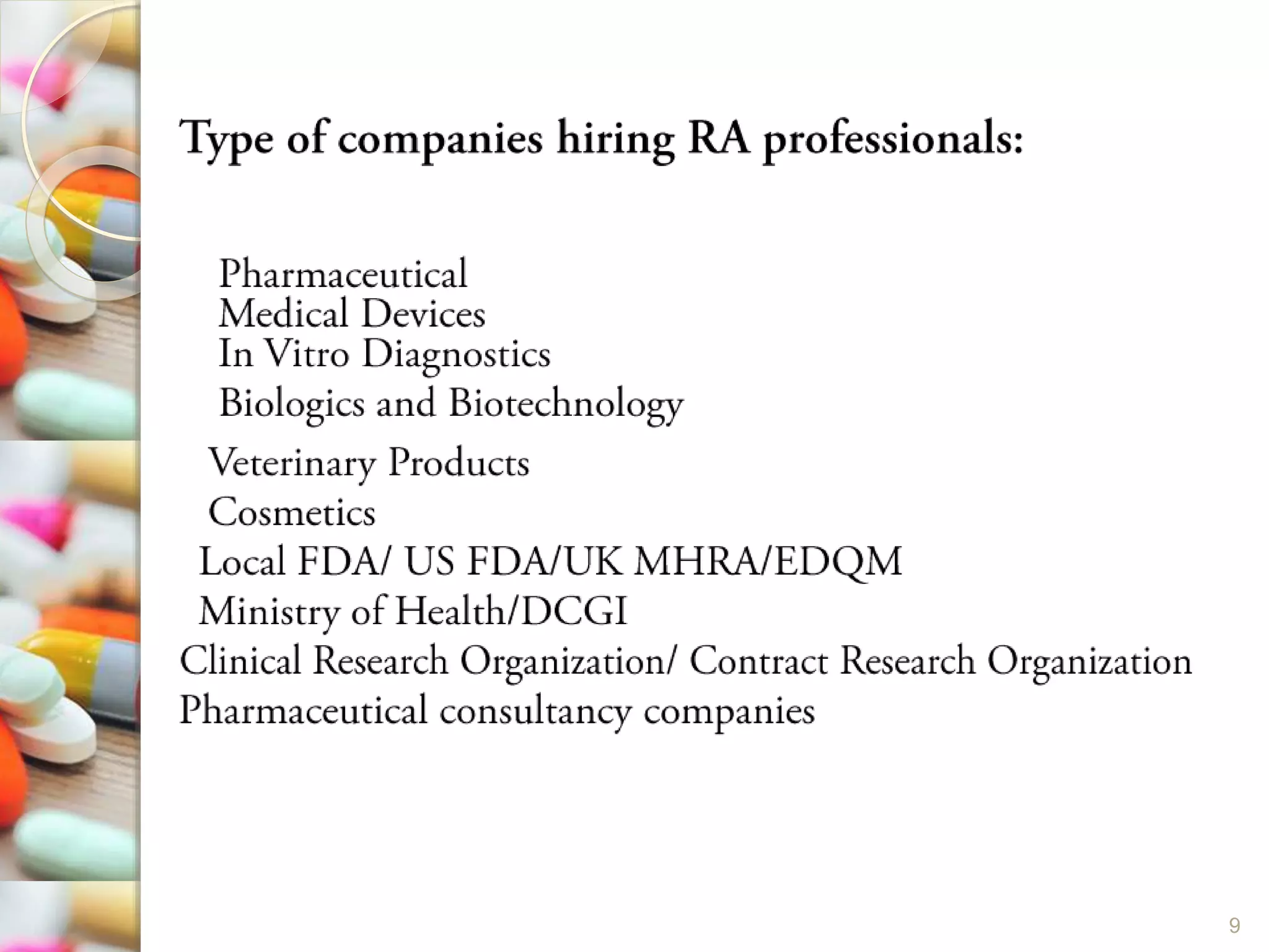 DRA (Drug Regulatory Affairs) , RA (Regulatory Affairs) | PPT
