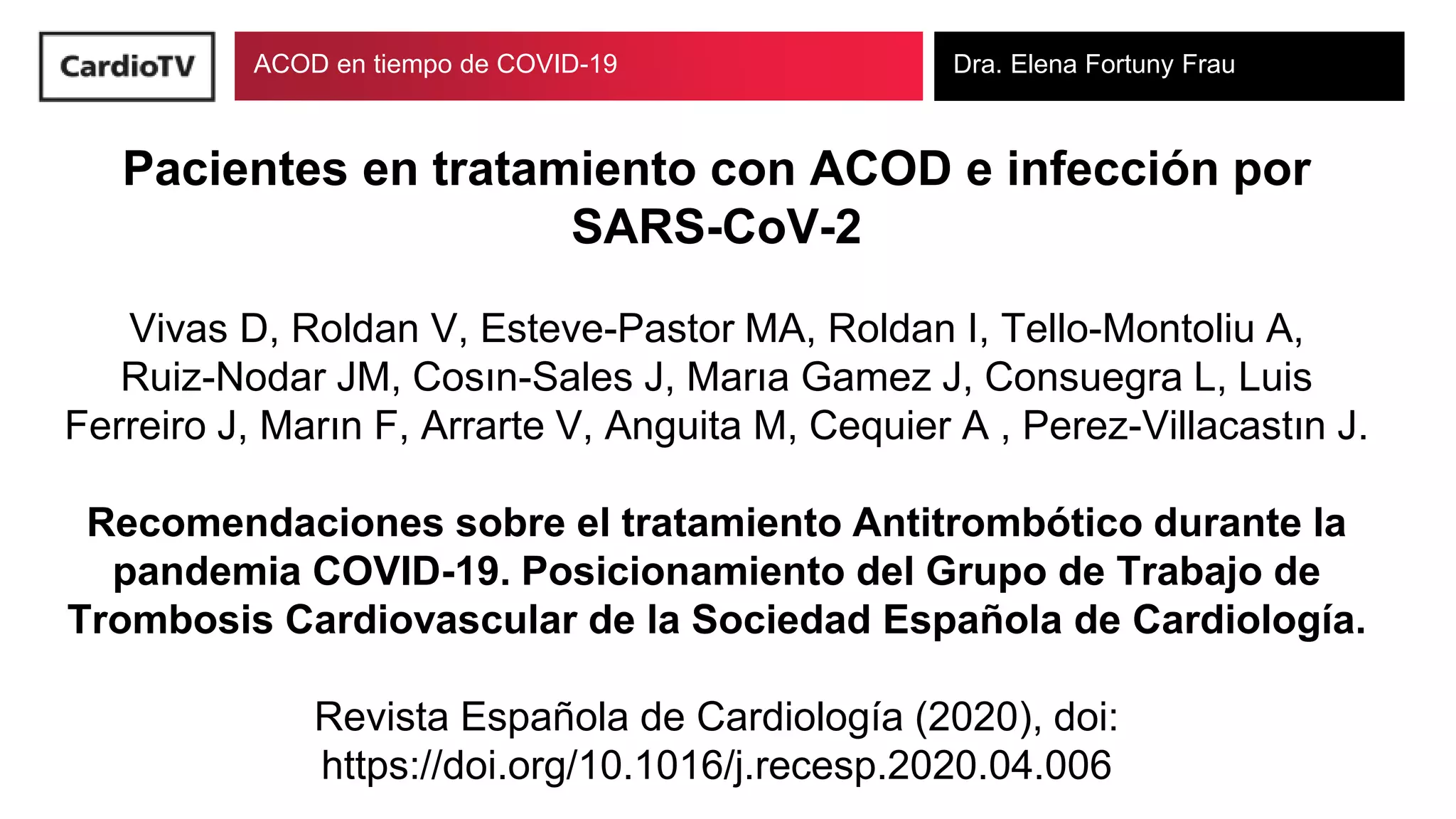 ACOD en tiempos de COVID-19 | PPT