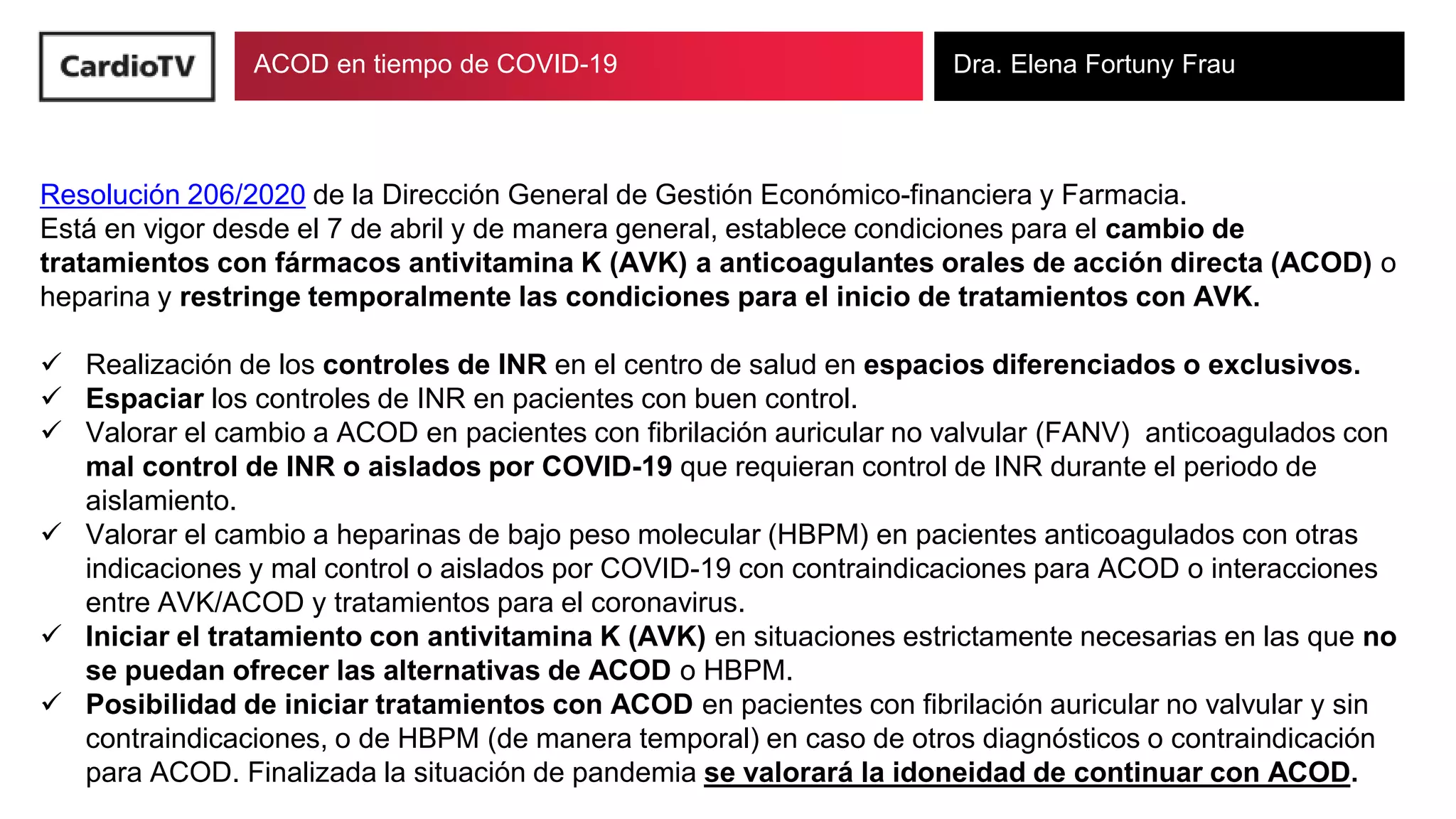 ACOD en tiempos de COVID-19 | PPT