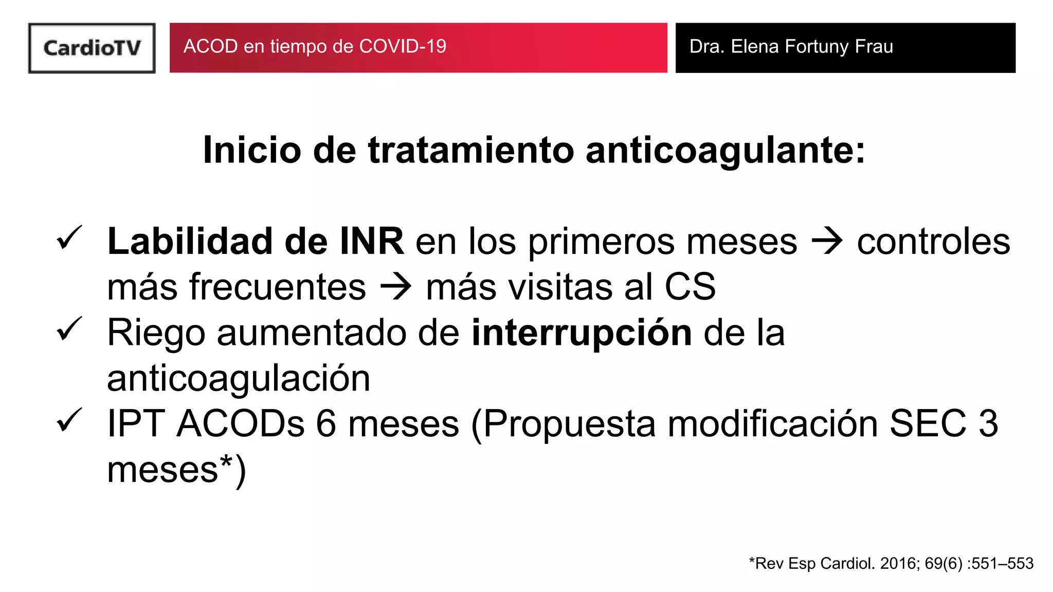 ACOD en tiempos de COVID-19 | PDF
