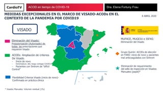 ACOD en tiempo de COVID-19 Dra. Elena Fortuny Frau
MEDIDAS EXCEPCIONALES EN EL MARCO DE VISADO-ACODs EN EL
CONTEXTO DE LA ...