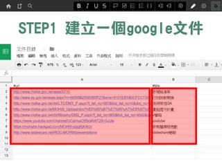 STEP1 建立一個google文件
 