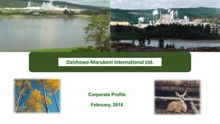 Corporate Profile
February, 2016
Daishowa-Marubeni International Ltd.
 