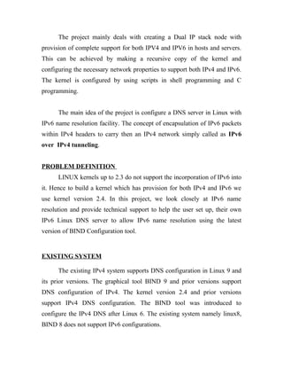 Building Linux IPv6 DNS Server (Draft Copy)