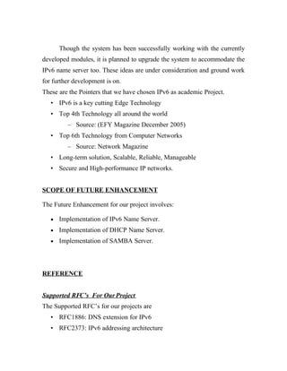 Building Linux IPv6 DNS Server (Draft Copy)