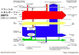 Tokyo, 13 October 2010Mycle Schneider Consulting               フランスのエネルギーフロー2007年(100万t,石油換算)