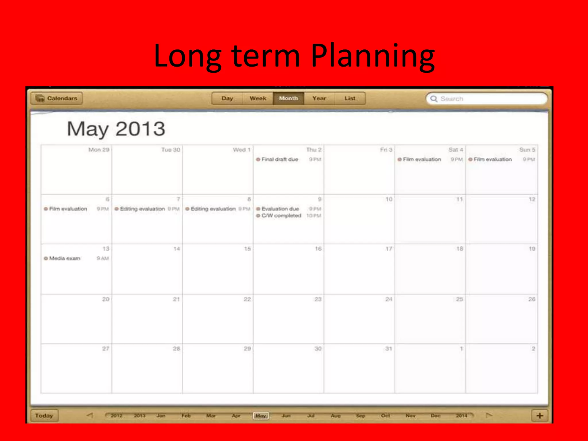 Long term Planning
 