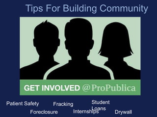 Tips For Building Community
Patient Safety
Foreclosure
Fracking Student
Loans
Internships Drywall
 