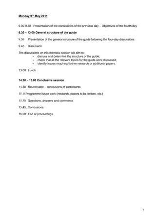 Draft agenda 6 9 mai en 