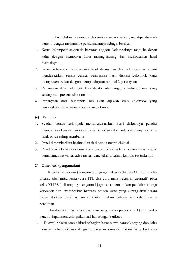 Contoh Skripsi Ptk Geografi