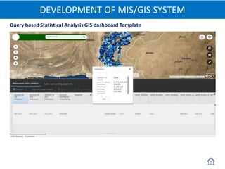 DEVELOPMENT OF MIS/GIS SYSTEM
Query based Statistical Analysis GIS dashboard Template
DEVELOPMENT OF MIS/GIS SYSTEM
 