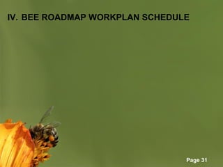 Page 31
IV. BEE ROADMAP WORKPLAN SCHEDULE
 