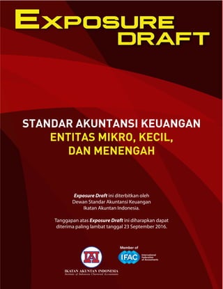 Exposure Draft on Financial Accounting Standards for Micro, Small, and ...