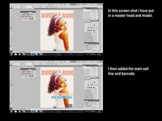 In this screen shot i have put in a master head and model.  I then added the main sell line and barcode .  
