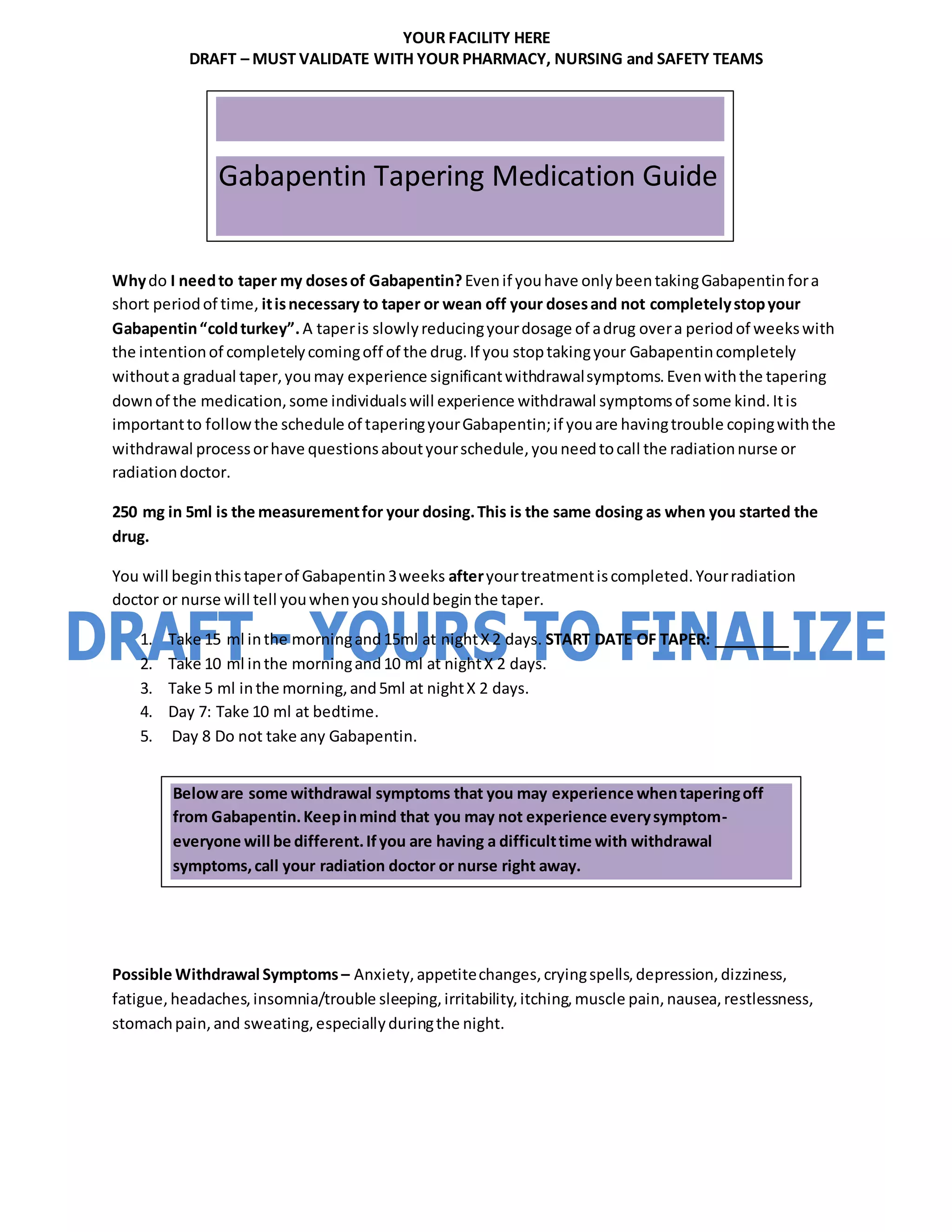 gabapentin contraindications and precautions