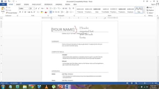 Header
required but
with default
fonts
 