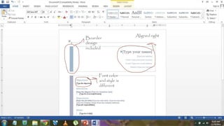Boarder
design
included
Aligned right
Font color
and style is
different
 