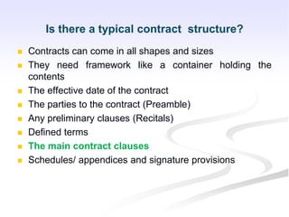 Contract File Structures Drafting-of-Commercial-Contracts presentation | PDF