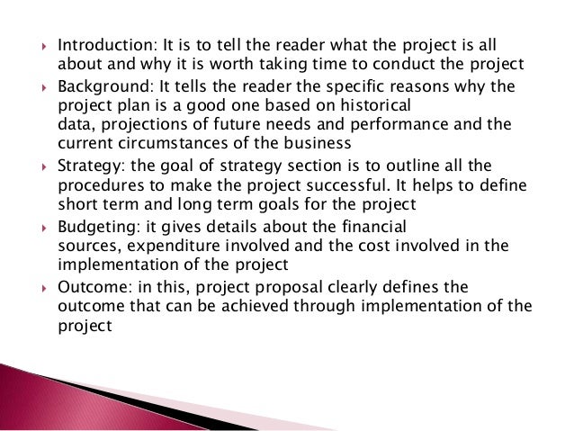 Drafting a project proposal