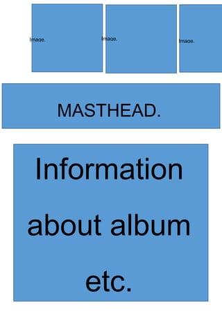 Image. Image. Image.
MASTHEAD.
Information
about album
etc.
 