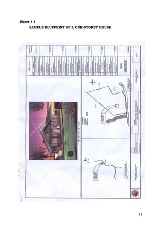 Sheet # 1
SAMPLE BLUEPRINT OF A ONE-STOREY HOUSE

11

 