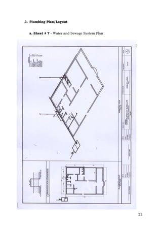 3. Plumbing Plan/Layout
a. Sheet # 7 - Water and Sewage System Plan

23

 