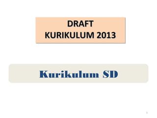 DRAFT
KURIKULUM 2013



Kurikulum SD


                 1
 
