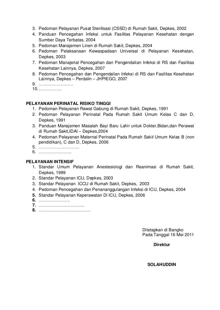 Draft lampiran sk direktur buku pedoman pelayanan