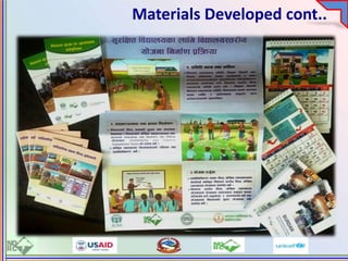 Materials Developed cont..
 