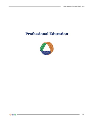 Draft National Education Policy 2019
37
Professional Education
 