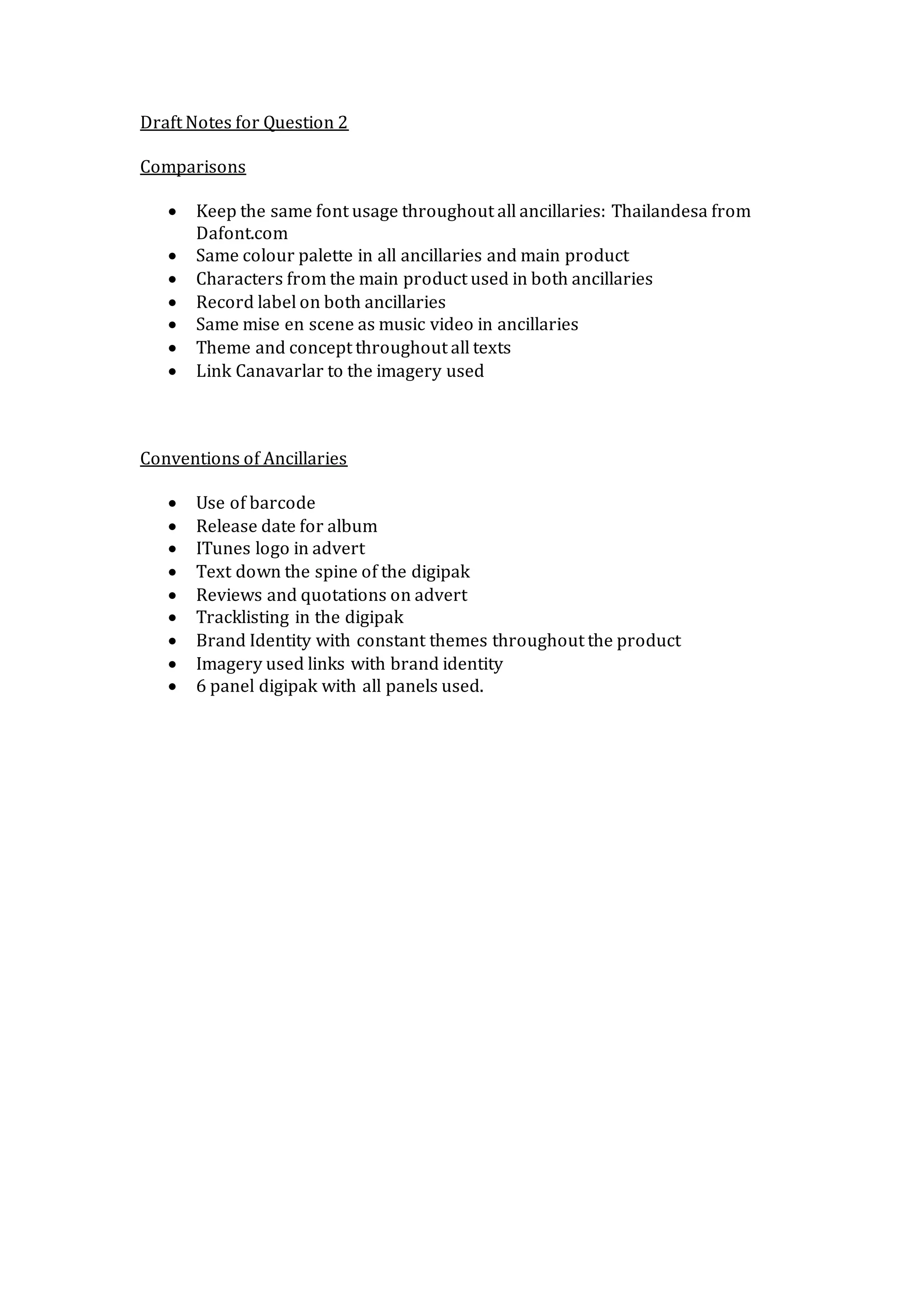 Draft notes for question 2 | PDF