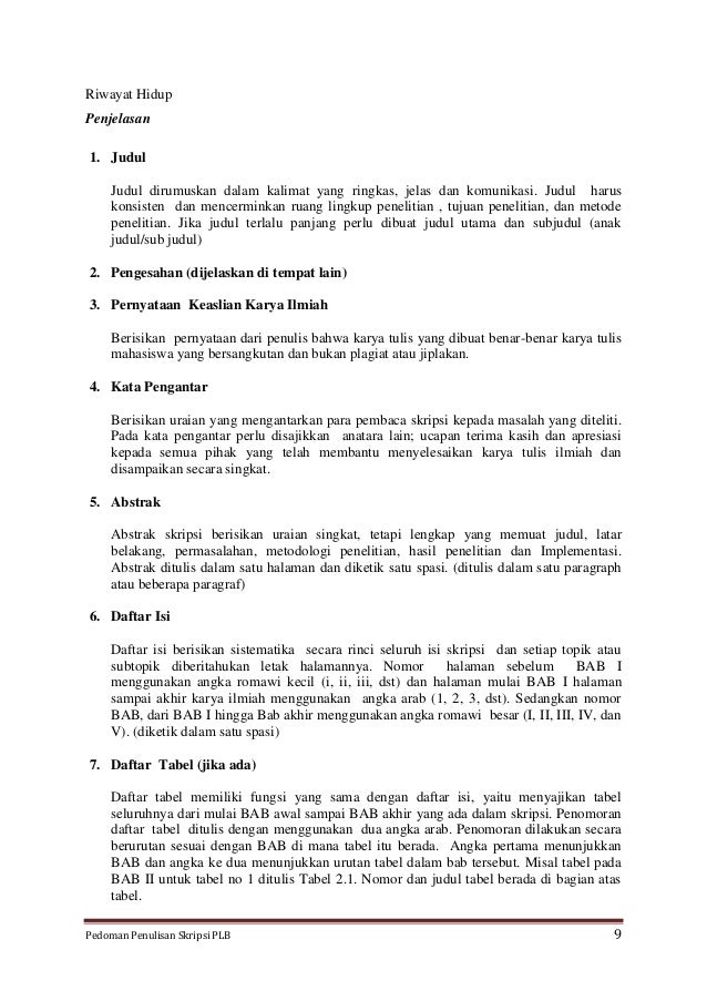 Draft Pedoman Penulisan Skripsi Dan Makalah