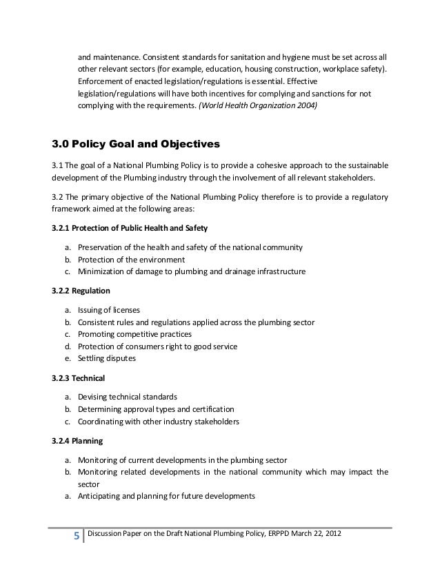 Reflection paper about plumbing image