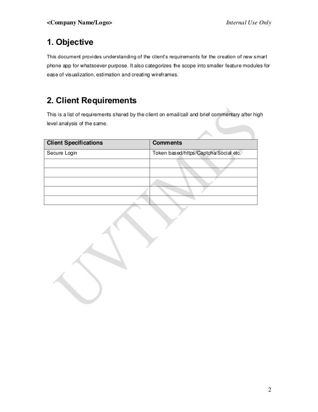 mobile brd for sample document app Sample Mobile PRD Apps