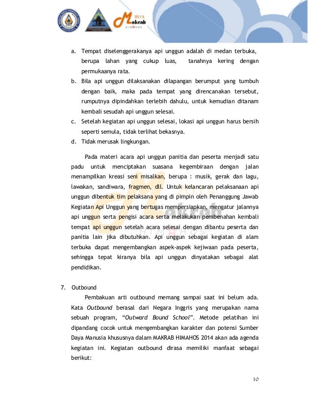 Kata Sambutan Api Unggun SO PULSA