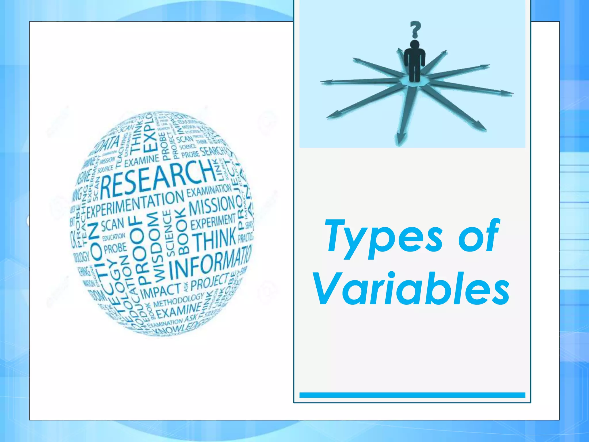 Types of
Variables
 